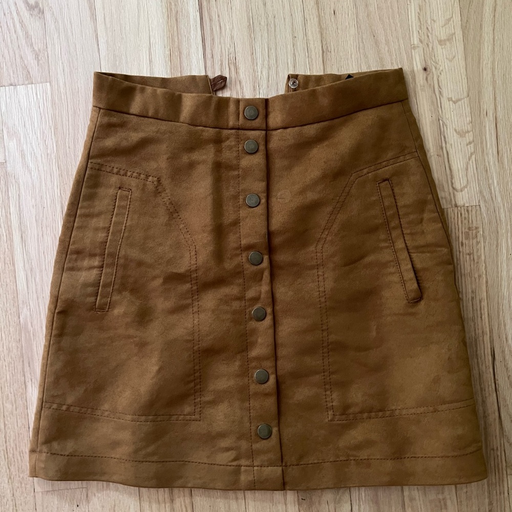 H&M faux suede skirt